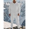 Mens Hooded Knit Sweater Jogger Pants Set Casual Sportswear Lightweight Outfit Young Adults