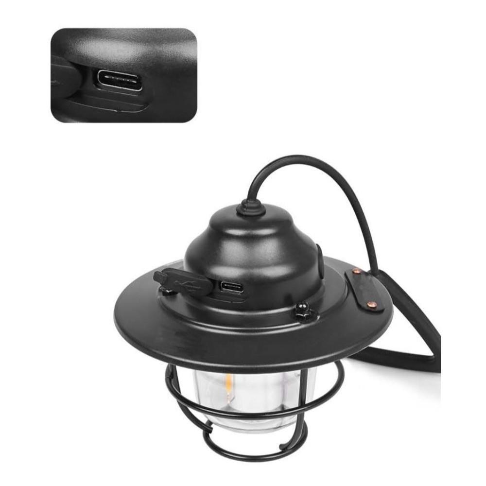 Rechargable Pendant Camping Lamp Hanging Retro Chandeliers Vintage Lantern Light Fishing