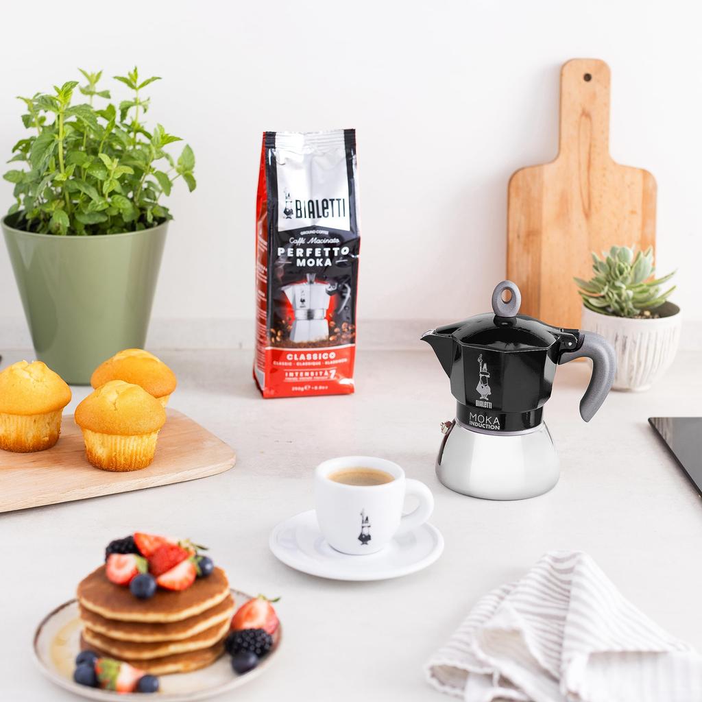 BIALETTI Bialetti Mocha Induction 4 Cups IH Совместимая с прямым огнем кофеварка Эспрессо-машина и (Кофе Маккинетта)