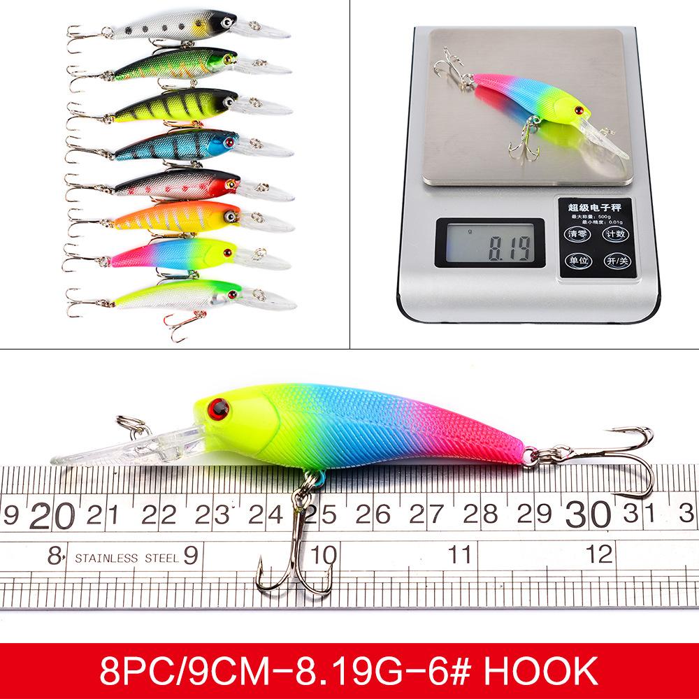 Набор наживок для рыбы, 16 шт., смешанная наживка Minorua, набор поддельных наживок