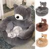 Teddy Bear Donut Dog Bed Pet Cat Comfy Fluffy Warm Bed Nest Mattress