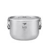 Lightweight 6L Titanium Cooking Pot Portable Tableware for Outdoor Camping and Fishing Durable Cookware