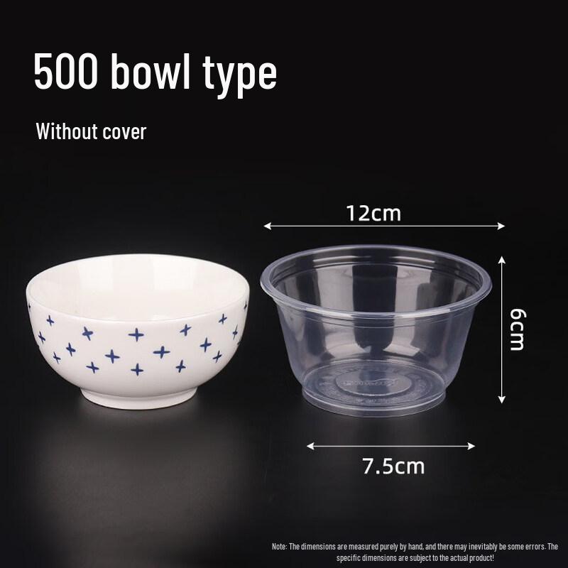ZISIZ Disposable Round Plastic Bowls
