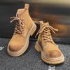 Винтажные ботинки Мартин для пары 2024 Осень Короткие ботинки Трендовые Универсальные Большие Желтые Ботинки Британские Ботинки для Инструментов 24458-J