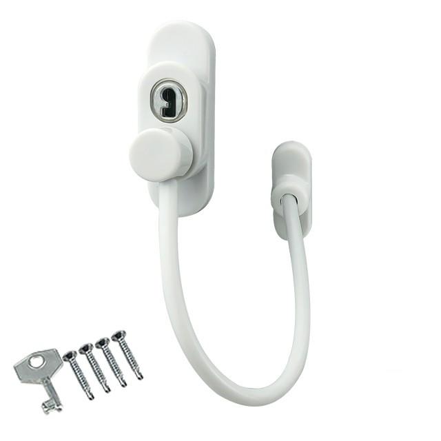 Кабельный замок для окон, ограничитель безопасности дверей, ограничитель безопасности окон и дверей в детской комнате с ключом