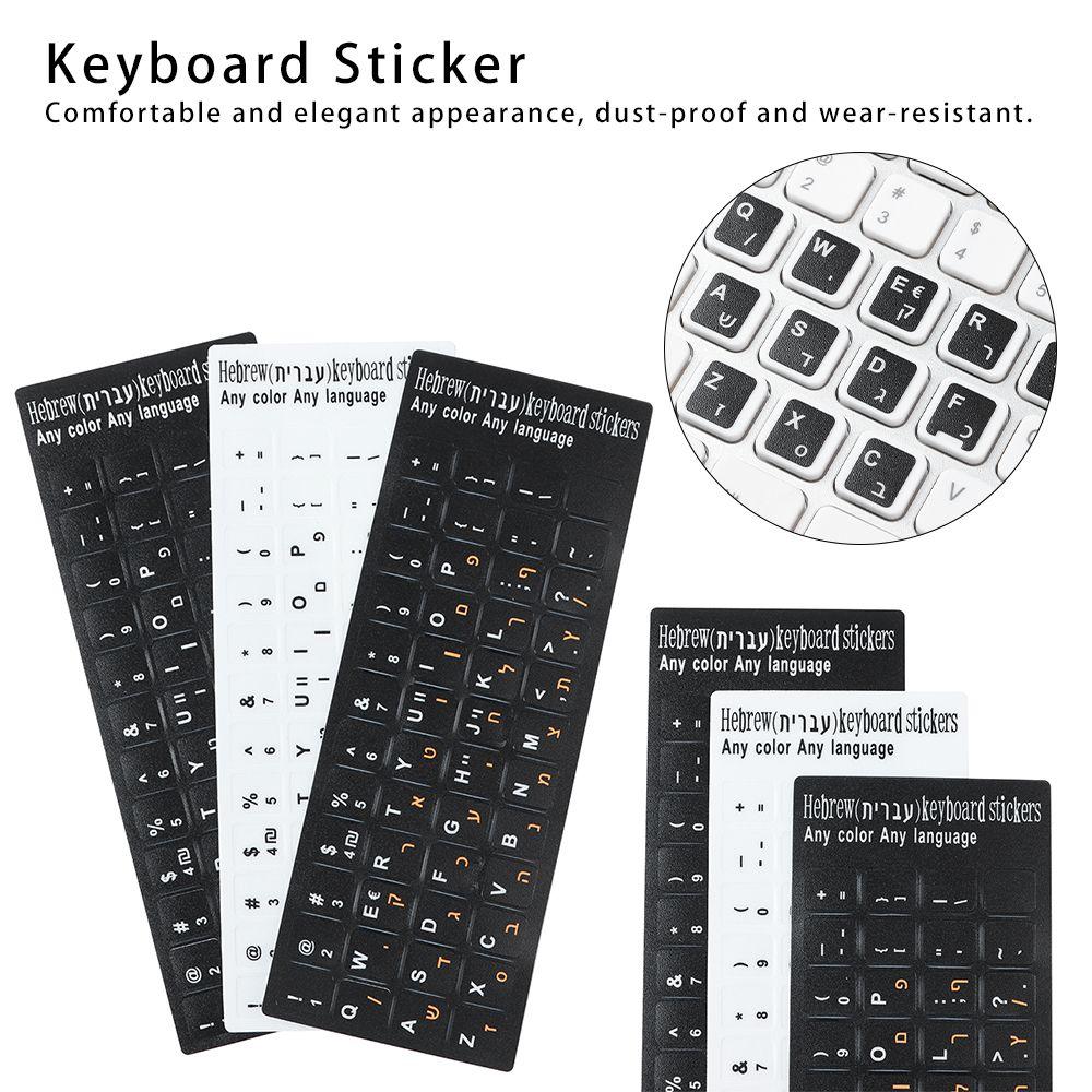 Keyboard Covers Desktop Computer Alphabet Layout Keyboard Stickers Hebrew Letter Label Sticker
