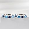 Серьга-кольцо сегментный кликер с шарниром из титана G23 с фианитами для хряща уха, носа, септума, пирсинг