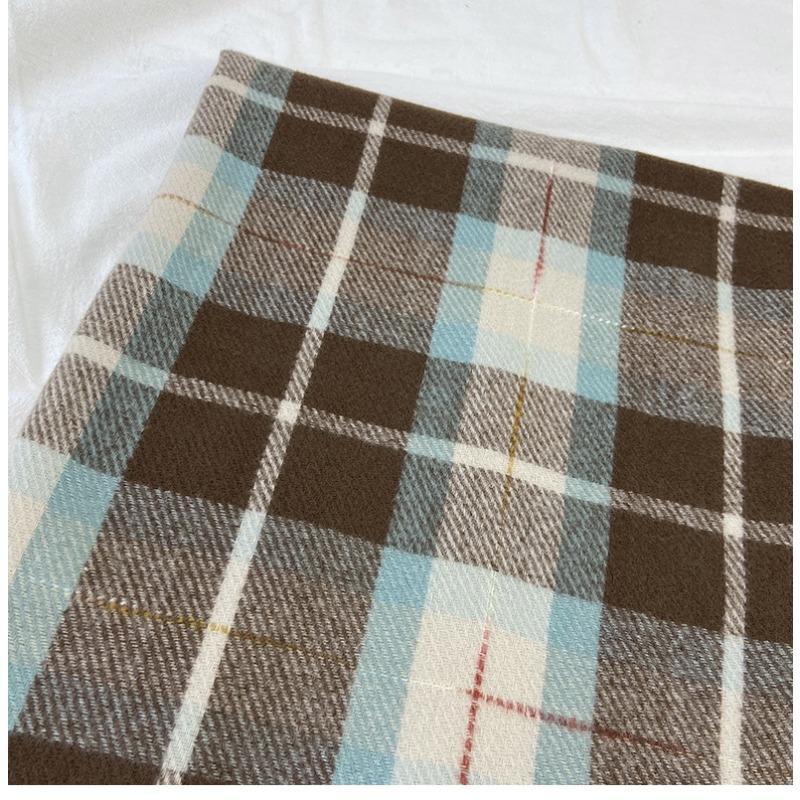 Scarf Women's Autumn and Winter New Plaid Scarf European and American Tassel Versatile Warm Thickened Shawl