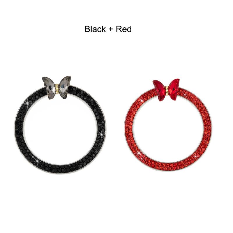 1 шт. Стразы Бабочка Украшение Кнопки Запуска Автомобиля Круг Бриллиант Запуск Одной Кнопкой Кнопка Запуска/Остановки Двигателя Крышка Кнопки