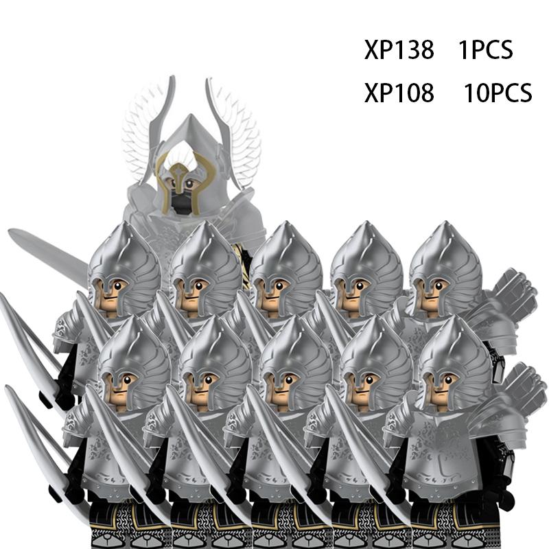 Medieval Elf Rohan Soldiers Guard Army Lotr Action Figures Mini Bricks Doll Assemble Building Blocks DIY Toys for Kid Gifts