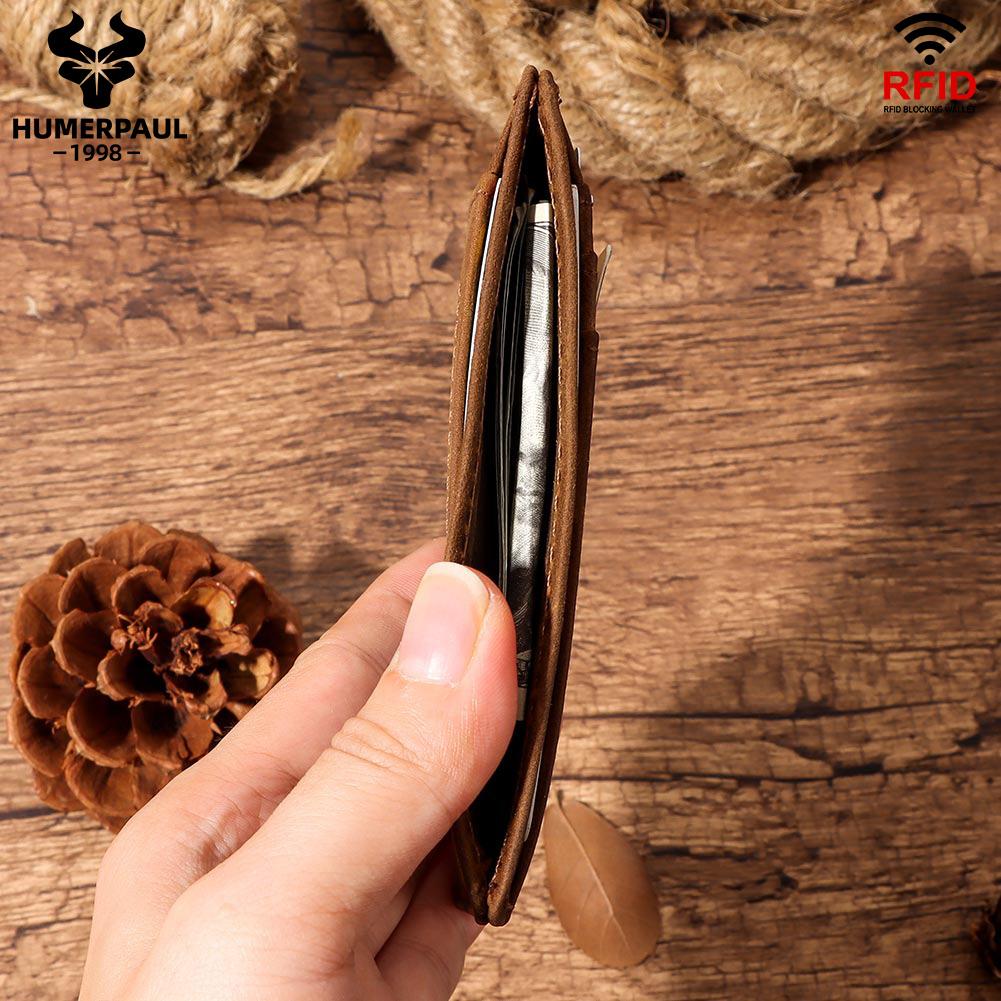 Humerpaul Упаковка для кредитной карты из натуральной кожи, подарок сыну, подарочная упаковка.