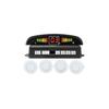 White Color Digital Display Vehicle Parking Sensor With Sound Alert 4 Sensors