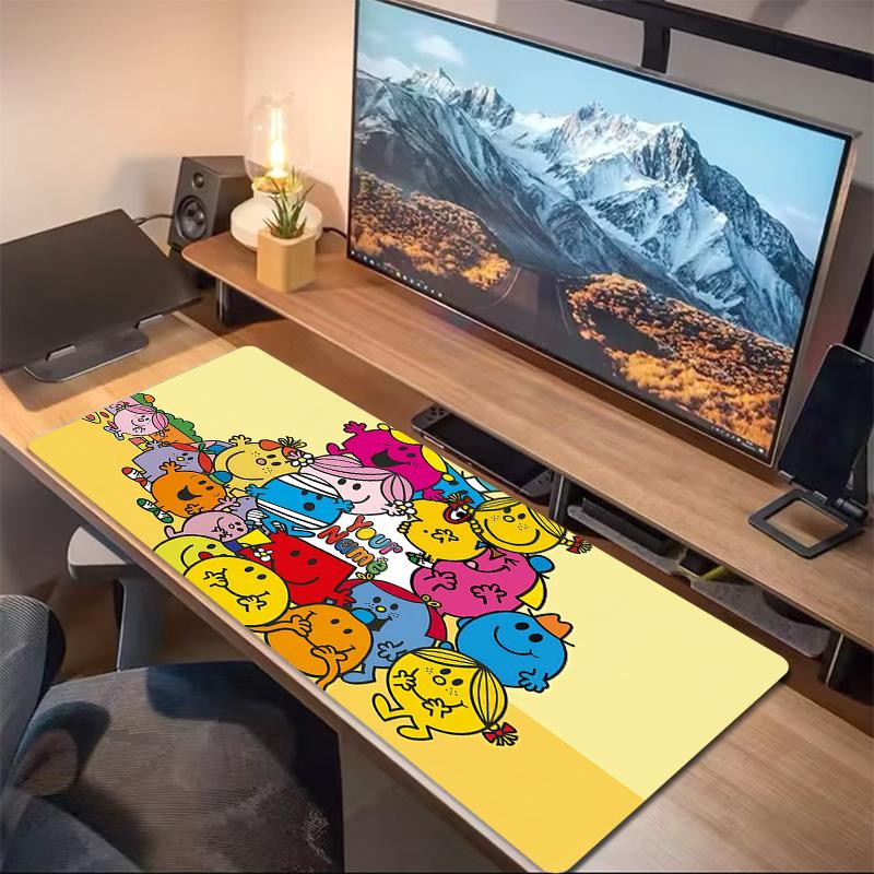 Mr2 Custom Name Large Size Mouse Pad Large Gaming Table Cushion Non-slip Laptop Tablet Big Mousepad XXL Mat Mini PC Playmat With Lock edge