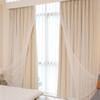 Светонепроницаемые шторы с комплектом 110 см длиной x 100 см с крючками и легко регулируемой теплотой, подходят для маленького эркера, бежевый JOLLYVOGUE кружево в стиле принцессы, 2,