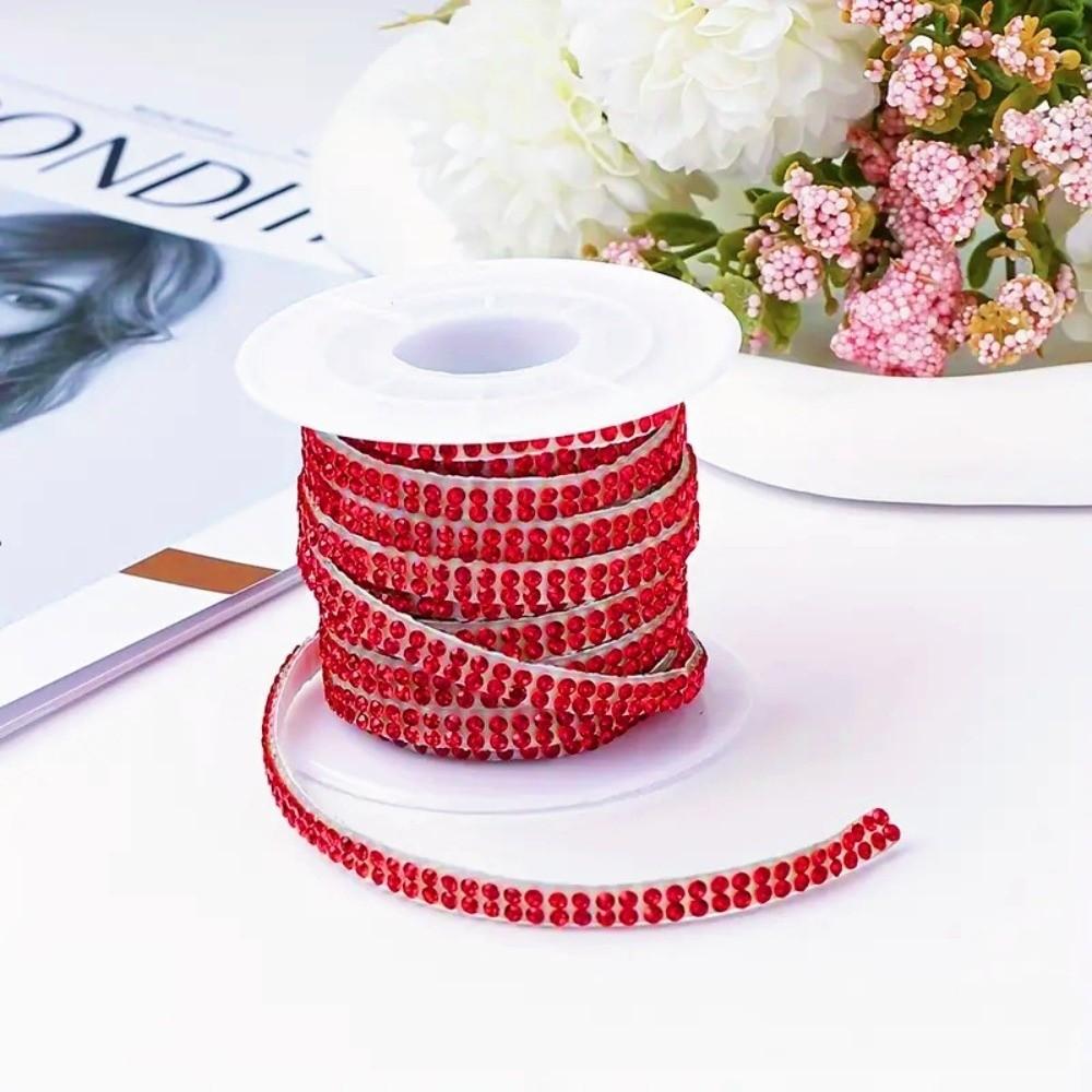 5M Самоклеящаяся наклейка с хрустальными стразами, ширина 5 мм, хрустальный мотив, самоклеящиеся стразы, разноцветные клейкие бриллианты