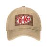 Шоколадный батончик Kit Kat Джинсовая ткань Кепка Повседневные Бейсболки Регулируемая Кепка Летние Унисекс Бейсболки