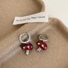 Серьги с цветными красными грибами в стиле ретро, элегантные модные серьги