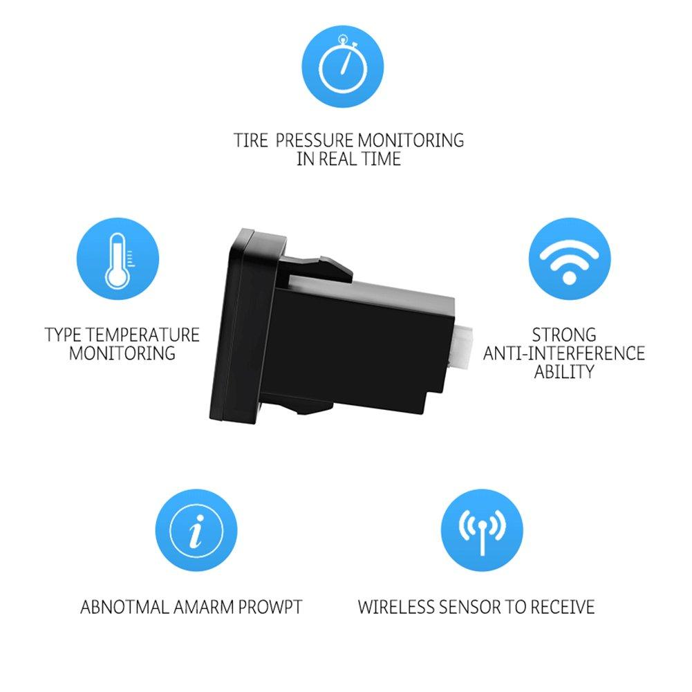 U912 Tire Pressure Monitor System TPMS Real Time Tracking Temperature Pressure 4 Internal or