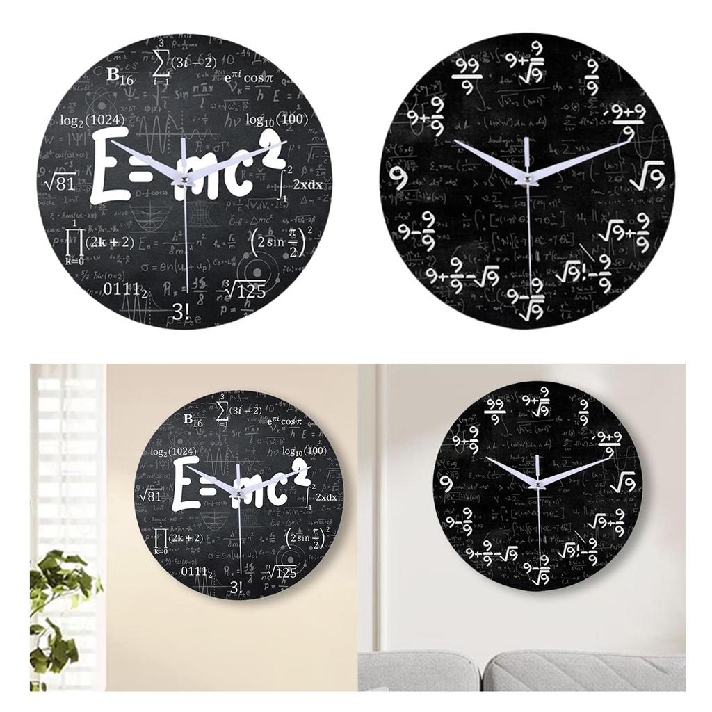 Math Wall Clock Decorative Clock Practical Modern Wall Decor Silent Hanging