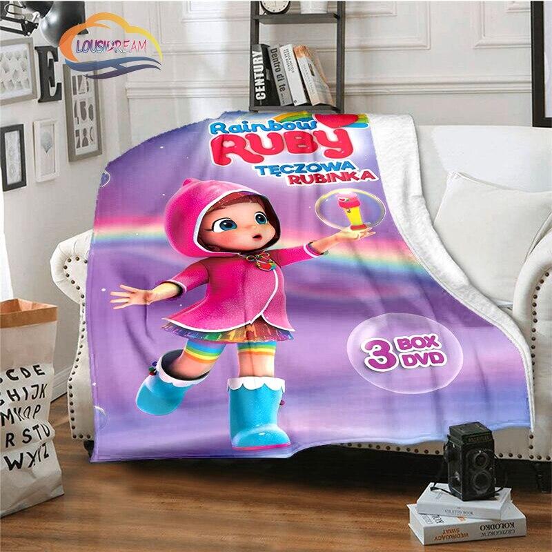 3D мультсериал Радужная Руби Детское одеяло Лулу и медвежонок милое одеяло Одеяло для интеллекта и приключений Анимационное одеяло