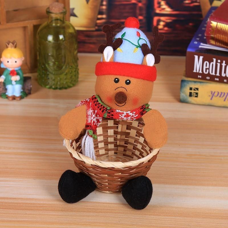 Christmas Decoration Candy Storage Basket Desktop Children's Desk Ornament Candy Snack Container