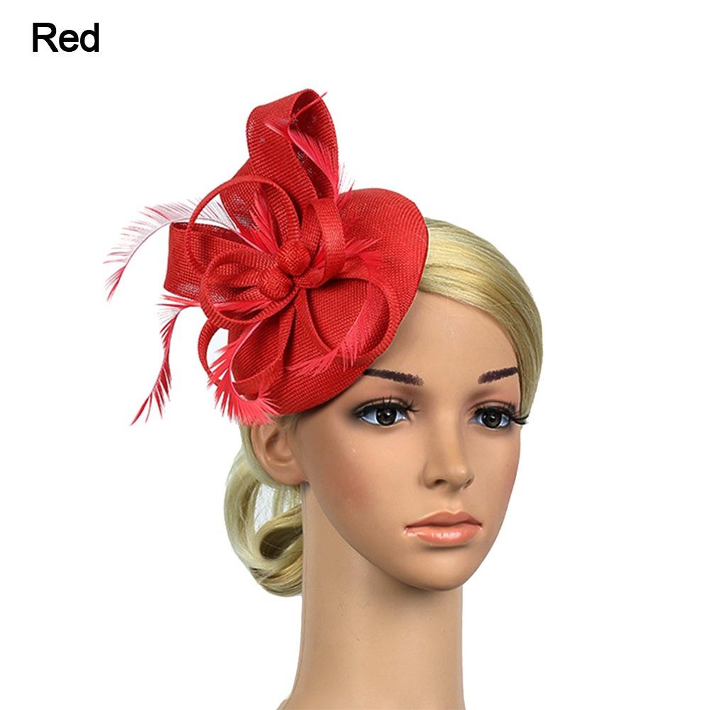 Шляпки-fascinator с перьями Цветочные аксессуары для волос Модный макияж Выпускной Женщины