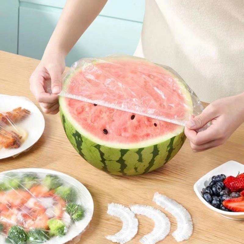 100PCS Disposable Fresh-keeping Kit Refrigerator Food Anti-odor Food Grade PE Plastic Wrap Wrap Bag