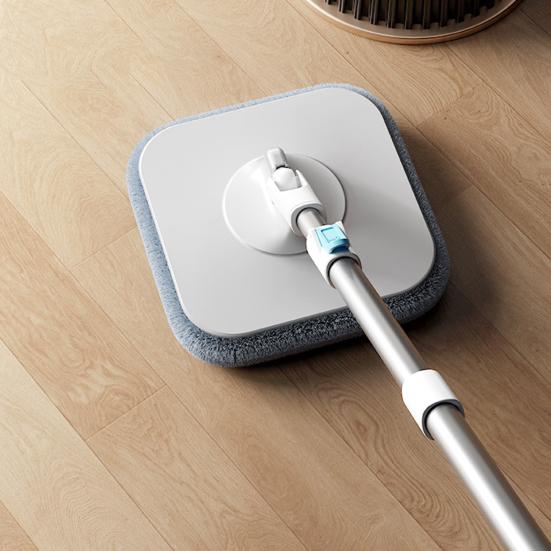 Набор швабр из нержавеющей стали с выдвижной ручкой, вращающейся на 360 градусов, для влажной и сухой уборки, микрофибра