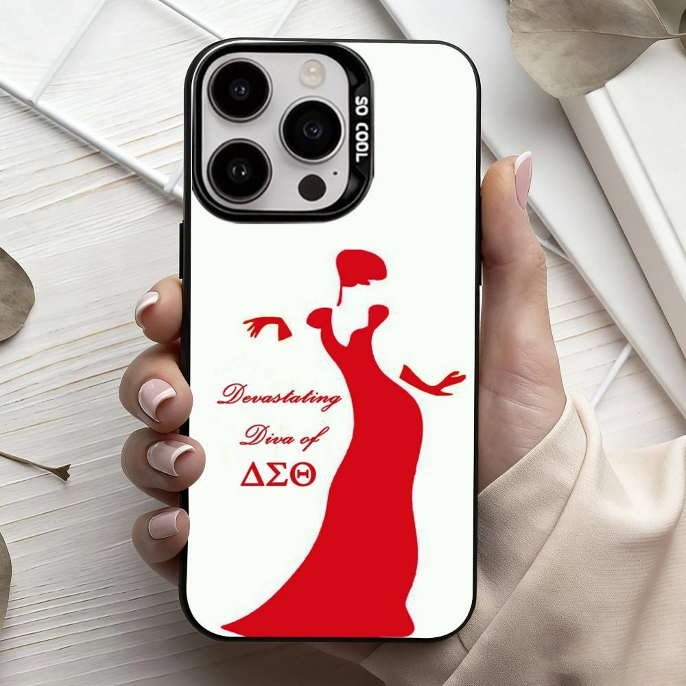 D-Дельта S-Сигма T-Тета-А Чехол для телефона для iPhone17,16,15,14,13,12,11 Plus,Pro Max Черный Конфетный серебристый чехол для телефона