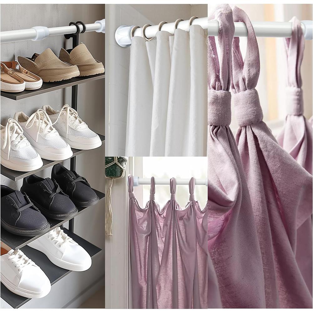 40-190 см многоцелевой пружинный выдвижной телескопический карниз для штор с натяжным рельсом сетка для вуали телескопические стержни для штор