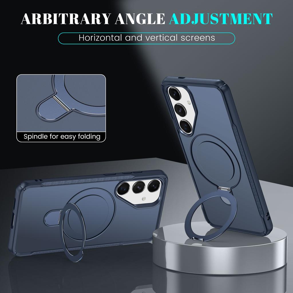 For Samsung Galaxy S25/S24 Case with Magnetic Kickstand TPU+PC Anti Drop Phone Cover
