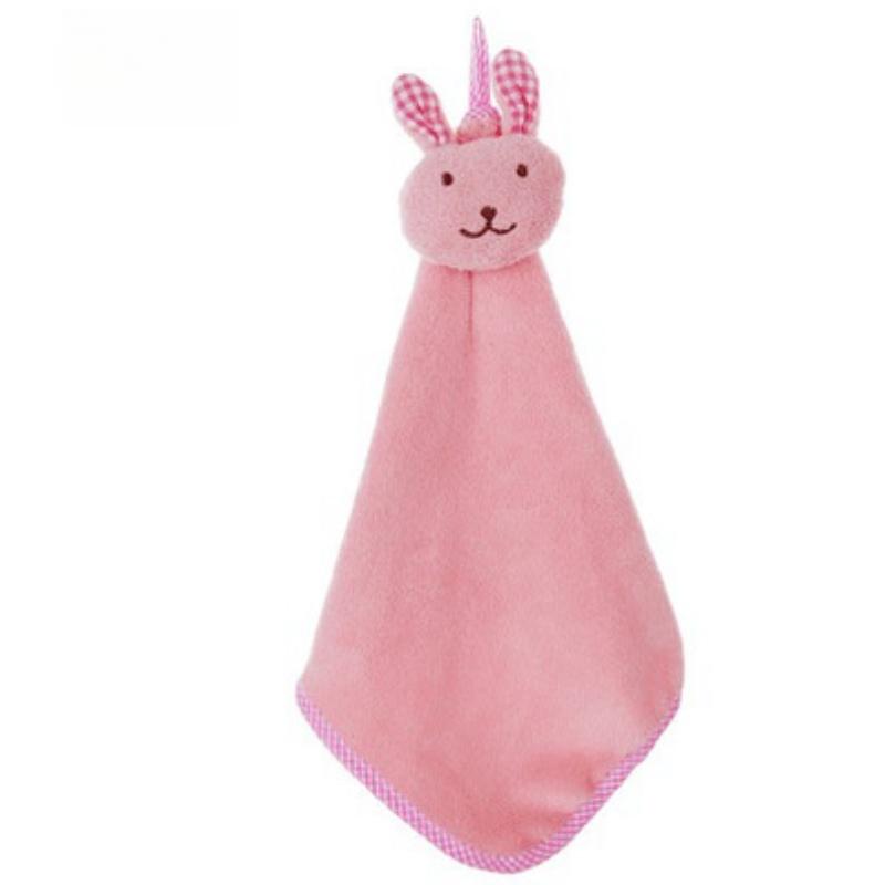 Креативное и милое маленькое кроличье утолщенное и подвесное коралловое плюшевое супервпитывающее полотенце для протирания головы кролика, полотенце для протирания, подвесное полотенце