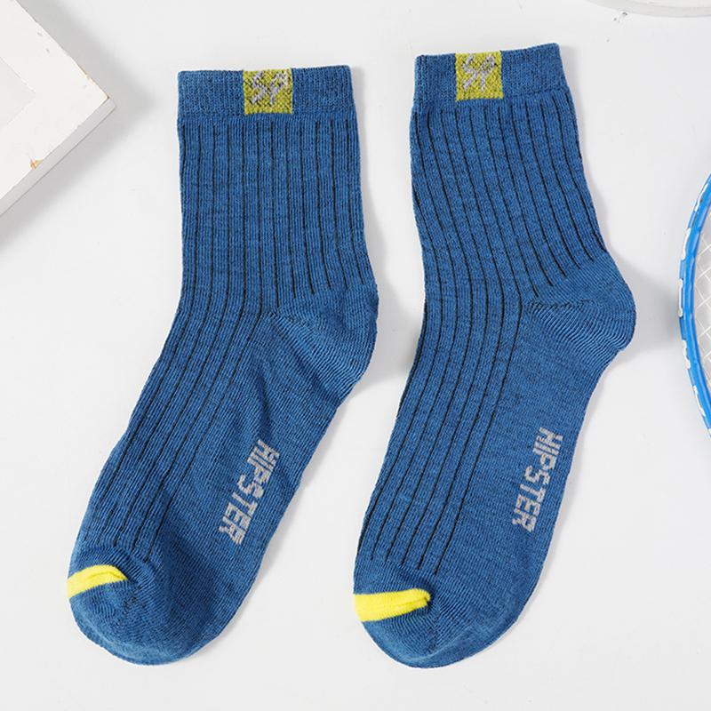 Мужские носки средней длины из полиэстера и хлопка, мягкие, дышащие, модные, уличные, забавные, новые стили, повседневные, большие размеры 38-46