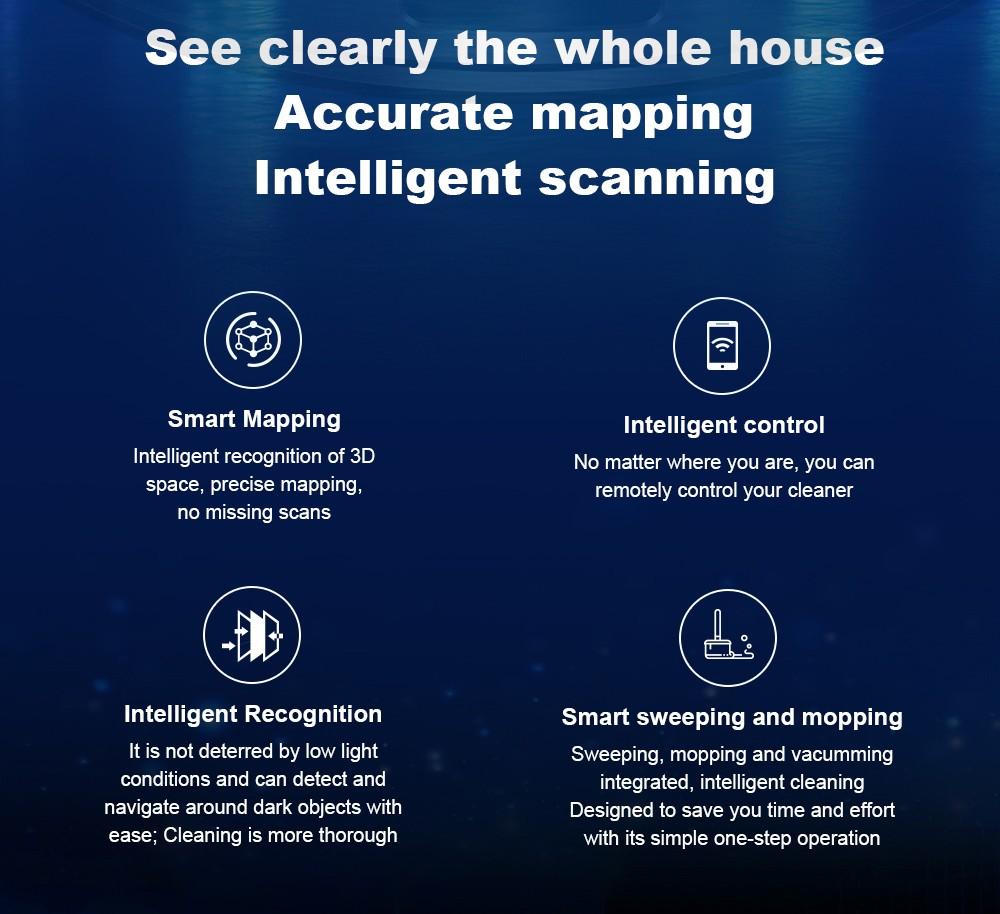 Робот-пылесос Liectroux M70 Pro Lidar с самоочищающимся пылесборником, хранением карт нескольких этажей, мощным всасыванием 6500 Па