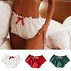 Women's Briefs Satin Underwear Pajamas Seamless Solid Color Shorts Plus Size Sexy Lingerie