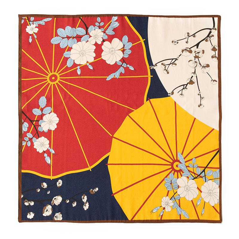 Silk Scarf Square Scarf High-end Strap 100% Mulberry F Student Fashion Sunscreen Shawl Dual-purpose