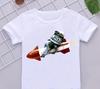 Смешные Футболки для Мальчиков Новые Crazy Frog Аниме Мультяшный Принт Детские Футболки Хип-Хоп Одежда Белая Футболка с Коротким Рукавом Топы