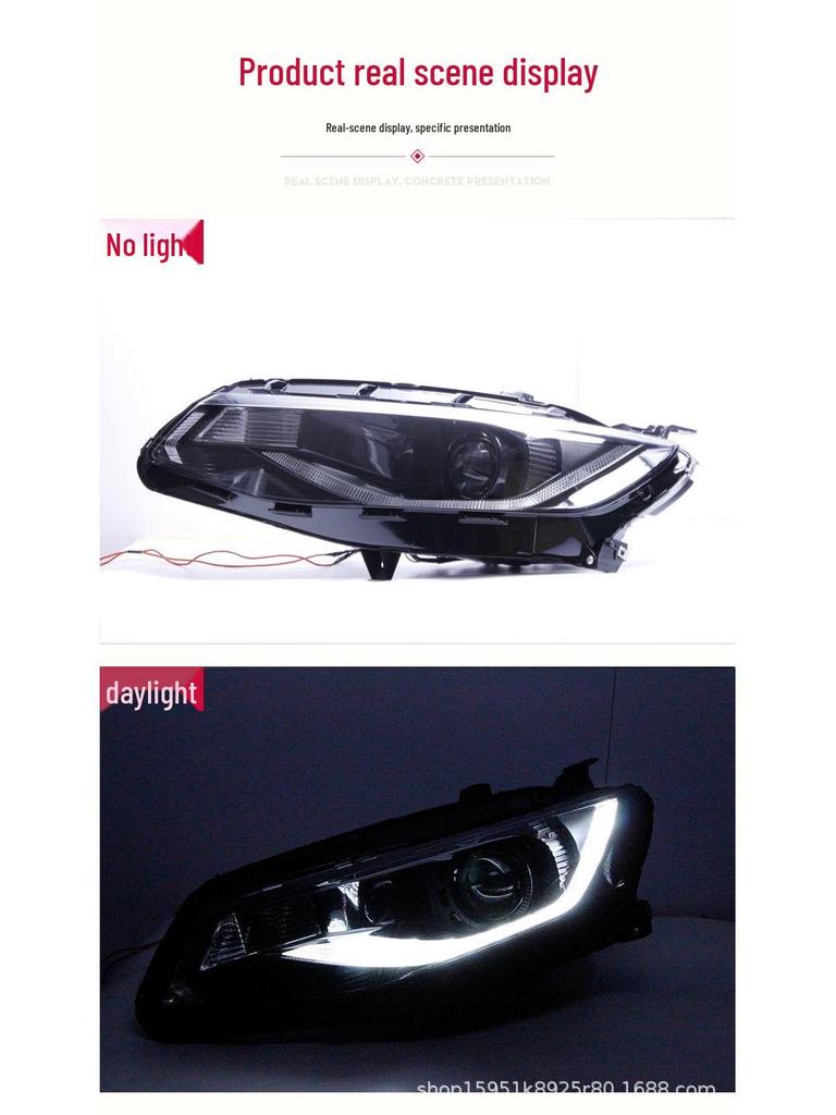 16-18 Chevy Malibu XL LED Headlight Assembly with Xenon & Turn Signal Lens