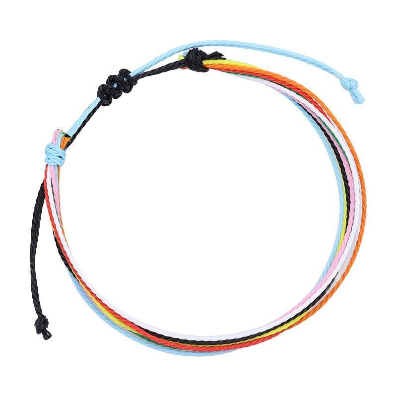 16 цветов, богемный, ручной работы, многослойный, цветной, счастливый, хлопковый, веревочный, водонепроницаемый, женский, солнечный, пляжный, серфинг, ювелирные изделия