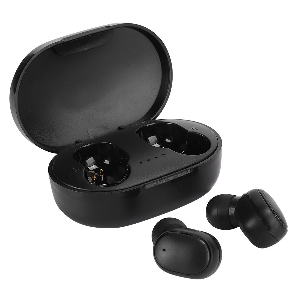 A6S True Wireless Earphones Stereo Earbuds Charging Case Mini Headphones Sport inEar Black for Redmi(Black )