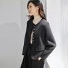 Handu Yishe Women's French Elegant Wool Blend Double-Sided Coat