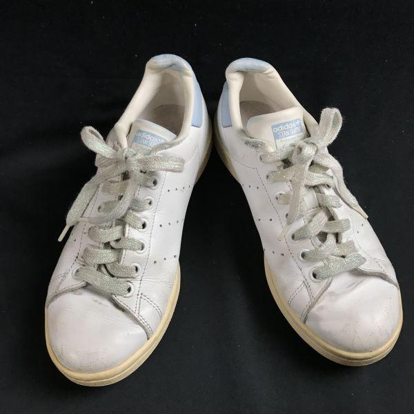 adidas Кеды Stan Smith из кожи с низким вырезом 5.5 23.5 белые мужские(ИСПОЛЬЗОВАЛ)