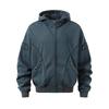 Mens Oversized Hooded Zip-Up Sweatshirt With Graffiti Print Patch Detail Fleece-Lined Streetwear Fall