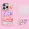 Ins Strawberry Doll Stand Applicable To Apple 16 Feather Yarn Frameless Mobile Phone Case 11 All Inclusive 13 Ultra Thin 15 Pro Women