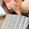 3D Cartoon Bear Flower Bow Nail Mold Transparent Nail Templates Diy Nail Art Decoration Manicure Design Tool Nail Carving Mold