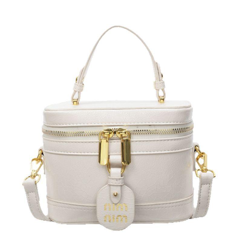 Fashion Retro High-end Hand-held Bucket Bag Women's 2025 New Versatile Shoulder Bag Western-style Casual Crossbody Bag