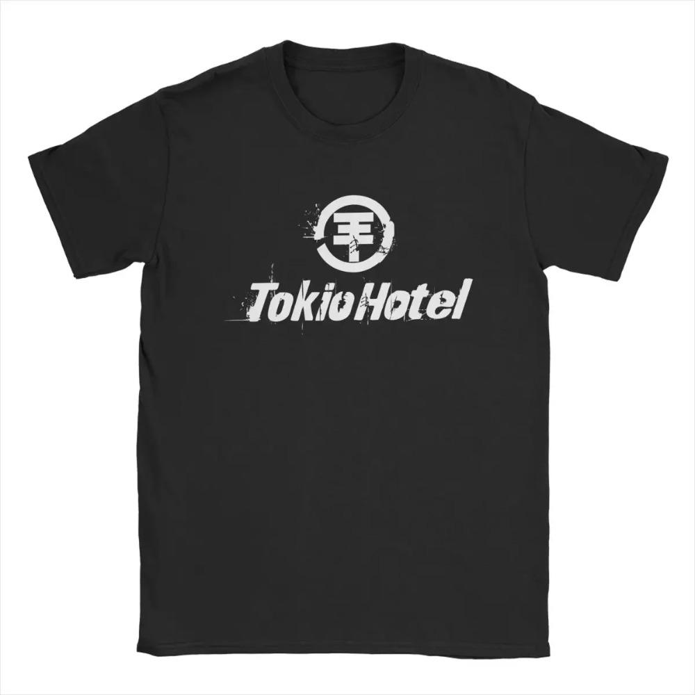 Футболка с логотипом Tokio Hotel для мужчин, хлопковая, модная, с круглым вырезом, с коротким рукавом, одежда, идея для подарка
