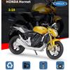 Масштаб 1/18 Welly HONDA Hornet, модель мотоцикла из сплава, литье под давлением, металлические игрушечные транспортные средства, модель мотоцикла, коллекция высокой имитации, детские подарки