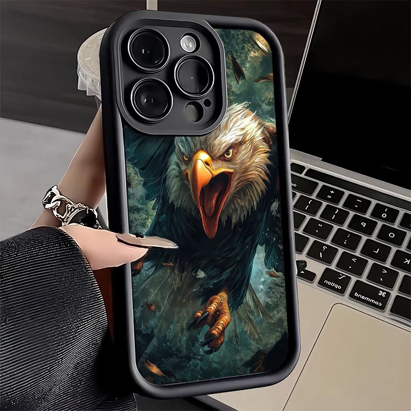 Крутой чехол для телефона с Белоголовым орлом для iPhone 16 17 Air 16E 15 Pro Max 14 Plus 13 12 Mini Capa Мягкий силиконовый Funda