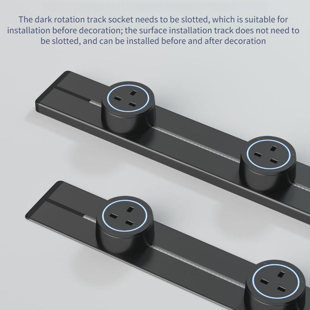 8000 Вт Передвижная трековая розетка Адаптер вилки для бытовой кухонной техники Стандартная настенная розетка с USB